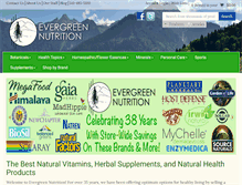 Tablet Screenshot of evergreennutrition.com